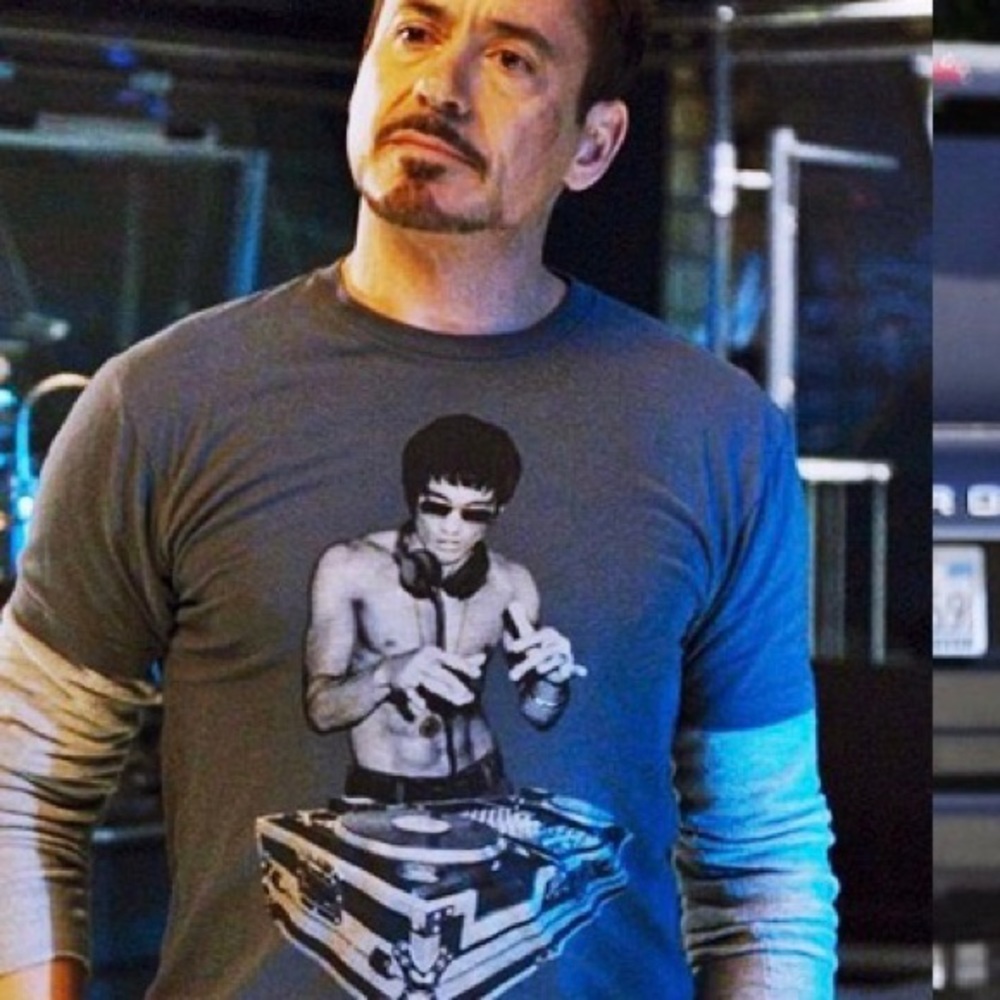 Tony Stark, Bruce Lee- DJ Dragon T-shirt
